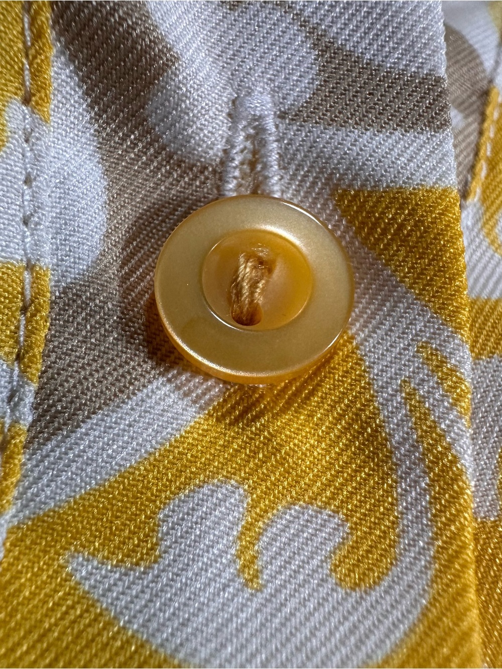 White Stag • Y2K Art Deco Sunny Yellow Floral Tunic - Picture 6 of 12